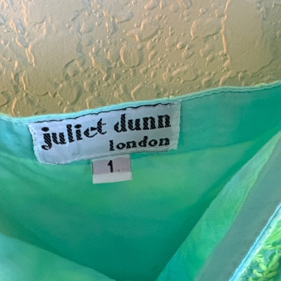 Aqua Dress with Neon Green Embroidery - Picture 5 of 7